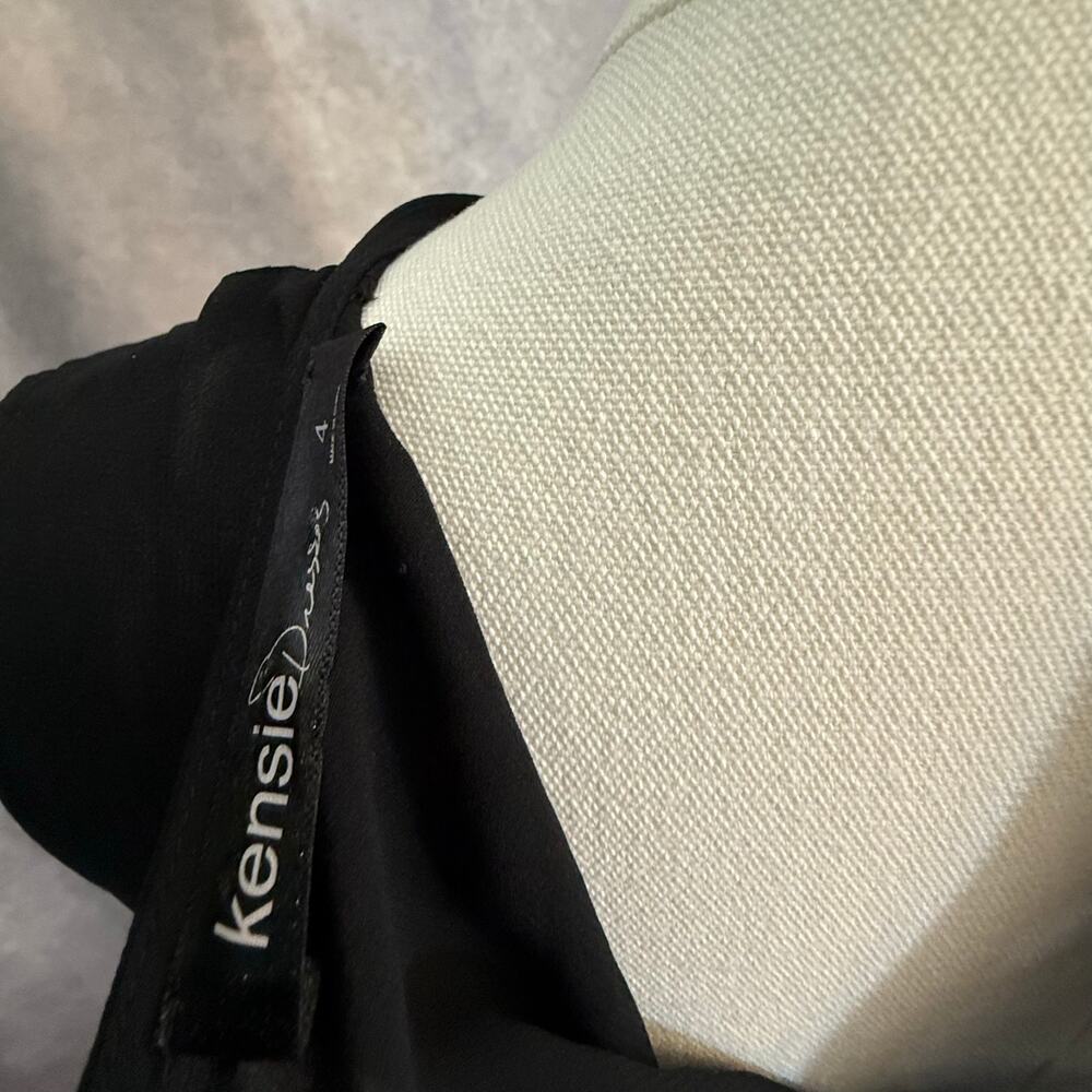 Kensie Black Sheer Formal Overlay Dress with Slip illusion neckline– Size 4 - Picture 3 of 11